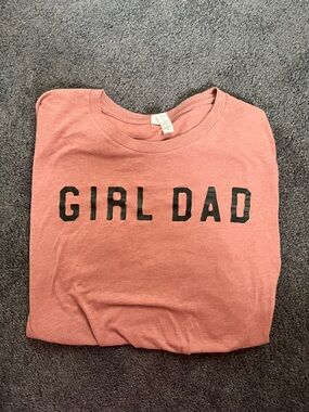 Caden Lane Girl Dad tee in salmon color size XL